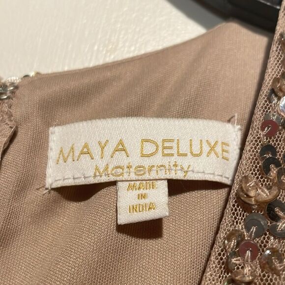 ASOS Maternity- Maya Deluxe Maxi Sequin Short Sleeve Tulle Bottom Dress- Size 4 - Picture 8 of 14